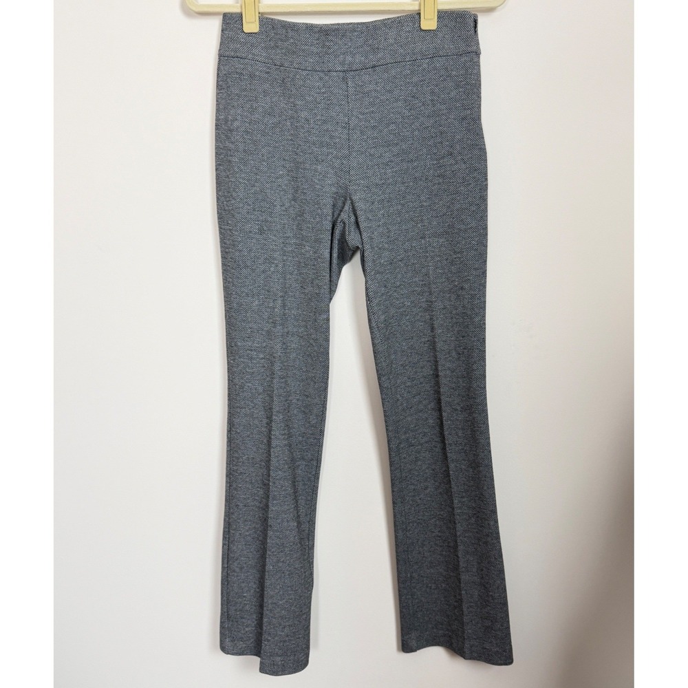 Ecru Grey White Micro Print Pull-On Pants Women's Size S‎